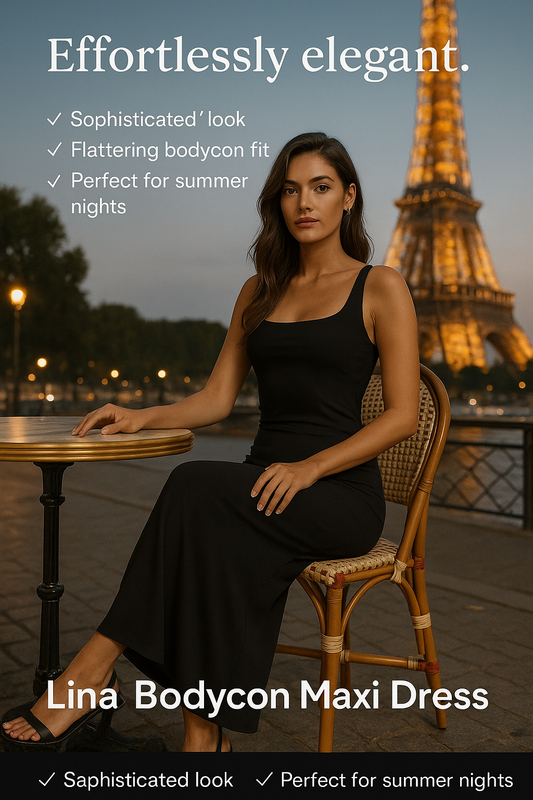 Lina Bodycon Maxi Dress - From Sunset to Dance Floor