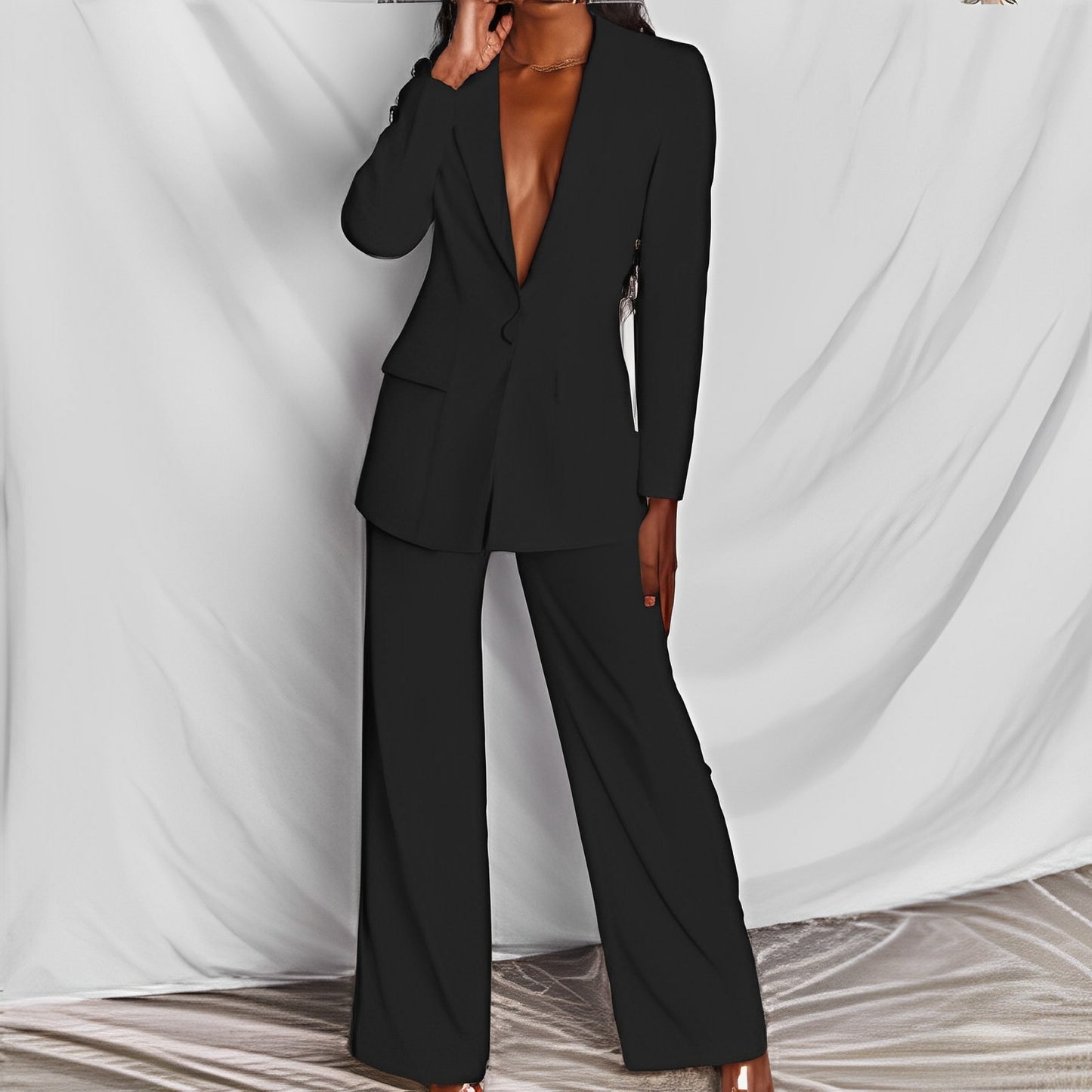 Elegant 2-Piece Women´s Blazer and Pants Set - Spring & Autumn Lady Style